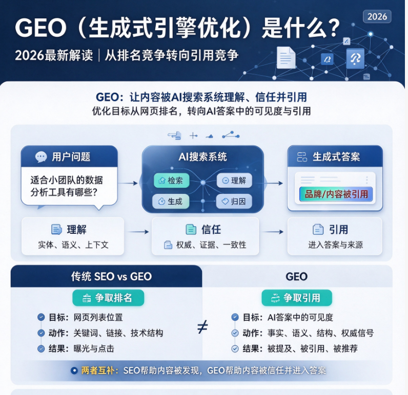 GEO（生成式引擎优化）是什么？2026年最新解读